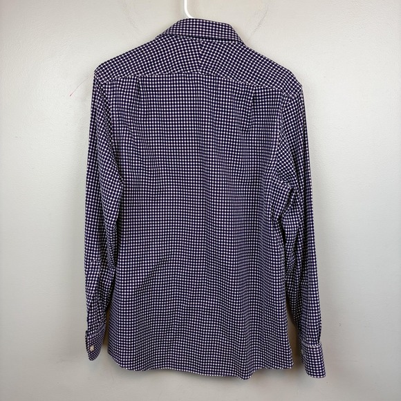Charles Tyrwhitt Shirt Mens 15.5 34 Blue White Non Iron Slim Fit Dress Check - Picture 4 of 10
